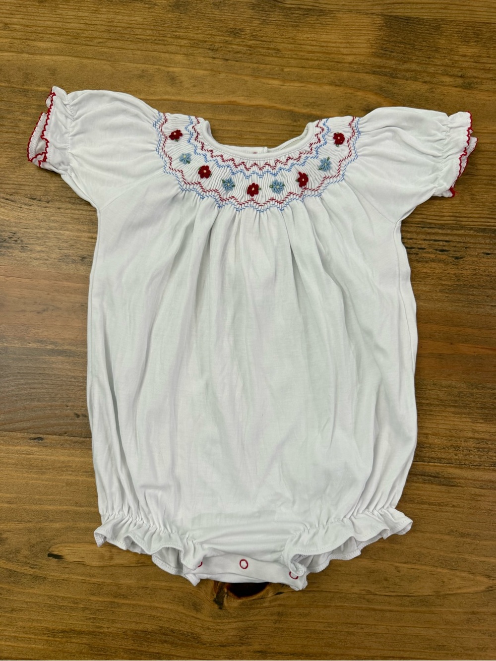 The Beaufort Bonnet Co Sandy White Smocked Bubble